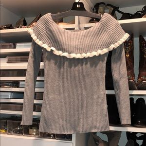 Off the Shoulder Intermix Sweater
